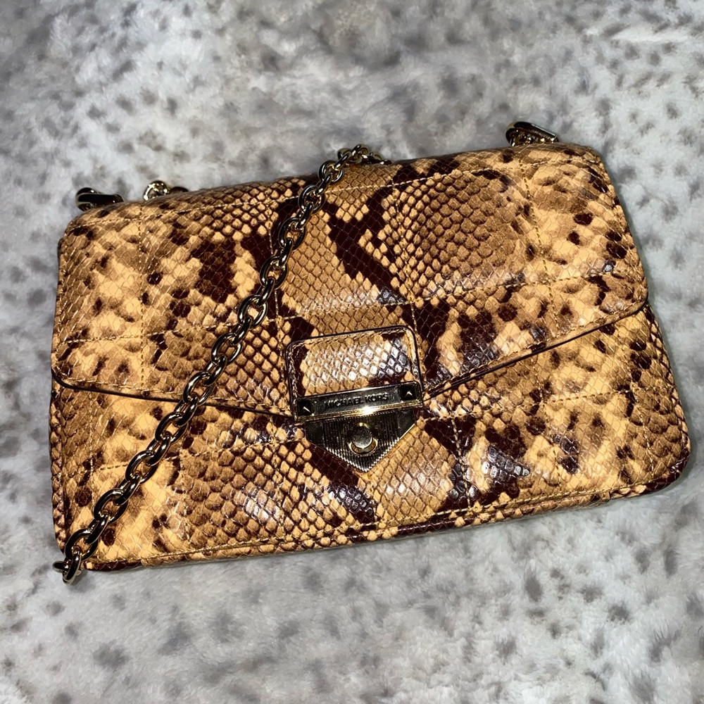 Michael Kors Soho Snakeskin Shoulder Bag